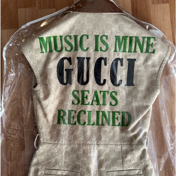NWT Gucci 100 Romper GG print Size 38. Music is Mine Gucci Seats Reclined. - Picture 2 of 11